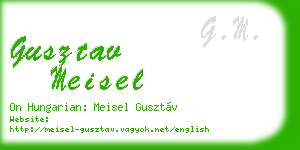 gusztav meisel business card