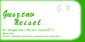gusztav meisel business card